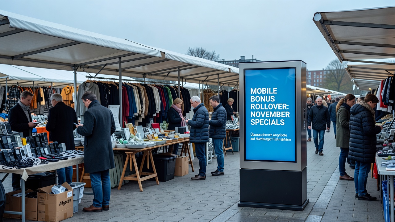 Mobile Geräte und Bonus-Rollover an Hamburger Flohmärkten
