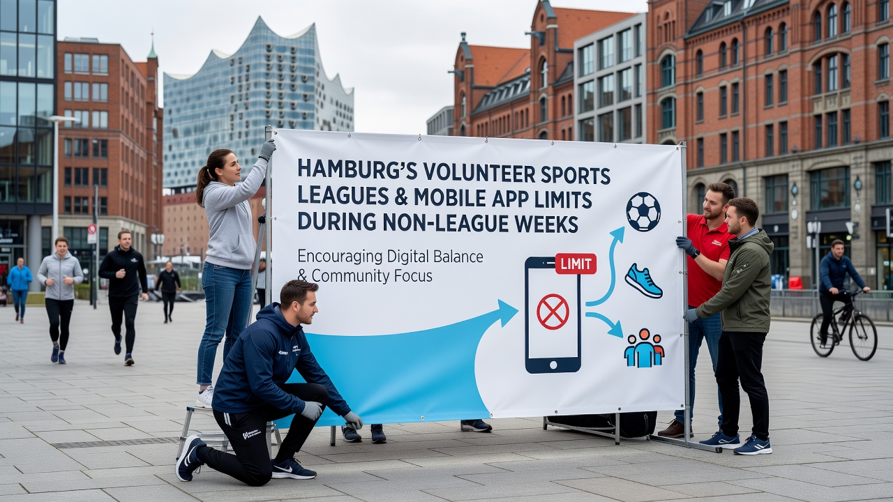 Mobile App-Oberfläche mit Limit-Einstellungen für ehrenamtliche Sportgruppen in Hamburg an spielfreien Wochenenden